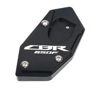 Extension De BéQuille LatéRale For CB650F CBR650F CB CBR 650F 2014 2015 2017 2017 CNC Kickstand Foot Side Stand Extension PAD Plaque De Support(CBR650F Black)
