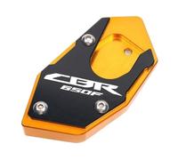 Extension De BéQuille LatéRale For CB650F CBR650F CB CBR 650F 2014 2015 2017 CNC Kickstand Foot Side Stand Extension PAD Plaque De Support(CBR650F Gold)