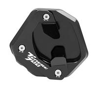 Extension De BéQuille LatéRale Moto CNC Kickstand Extension Plaque pied côté support for Yamaha Tenere 700 XTZ XTZ700 2019-2022(Black)