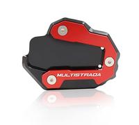 Extension De BéQuille LatéRale Pied du support côté stand extension plaque de Ajustement la for Ducati Multistrada 950 1100 120 0GT 1260 1200 / 1200S(Red)