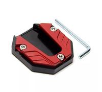 Extension De Béquille Latérale pour BMW F 650 Funduro 1993-2000, Aluminium Support Béquille Moto Antidérapant Stationnement Pad Accessoire,Red