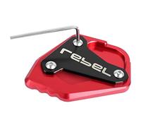Extension De BéQuille LatéRale Utilisation de l'ajustement for Honda Rebel CMX1100 CM1100 CMX 1100 2020-2022 Moto CNC Kickstand Foot Side Stand Extension Tamp de support Plaque d'agrandissement(Red)