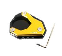 Extension De BéQuille LatéRale Utilisation de l'ajustement for KAWASAKI ZH2 Z H2 ZH 2 2019 2020 2021 Moto CNC Kickstand Foot Side Stand Extension PAD Plaque support(Gold)