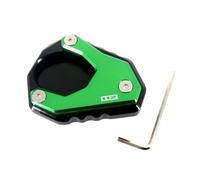 Extension De BéQuille LatéRale Utilisation de l'ajustement for KAWASAKI ZH2 Z H2 ZH 2 2019 2020 2021 Moto CNC Kickstand Foot Side Stand Extension PAD Plaque de support Plaque de support(Green)