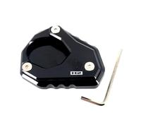 Extension De BéQuille LatéRale Utilisation de l'ajustement for KAWASAKI ZH2 Z H2 ZH 2 2019 2020 2021 Moto CNC Kickstand Foot Side Stand Extension PAD Plaque de support Plaque de support(Black)