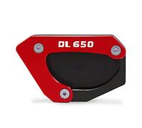 Extension De BéQuille LatéRale Utilisation de l'ajustement for Suzuki DL650 V- STROM 650 VSTROM 2004-2022 MOTO CNC Kickstand Foot Side Stand Extension PAD Plaque support(11)