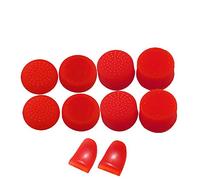 Extension de bouton de déclenchement L2 R2 de rechange + capuchon analogique en silicone pour manette Sony PS4 PS4 Pro Slim (rouge)