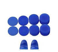 Extension de bouton de déclenchement L2 R2 de rechange + capuchon analogique en silicone pour manette Sony PS4 PS4 Pro Slim (bleu)