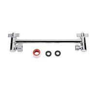 Extension de Bras de Douche avec Accessoires, Réglable Fixation Murale Bras de Douche en Laiton pour Salle de Bain Inférieure avec Accessoire Salle de Bain Chromé