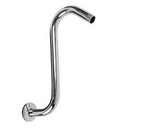 Extension De Bras De Douche Bras de douche coudé, rallonge de sortie d'eau incurvée en acier inoxydable de 6/8 pouces for pomme de douche, NPT de 1/2 pouces, finition chromée(6 Inch)