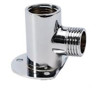 Extension de bras de douche en acier inoxydable, support de pommeau de douche mural avec finition chromée, 30 cm de long pour salle de bain pour la maison et l'hôtel (S12Mount Base) (SKU)