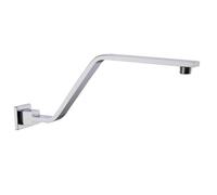 Extension de bras de douche en laiton, support de pomme de douche surélevé, Chrome brossé Nickel noir, support fixe mural, accessoires de barre(Chrome)