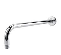 Extension de bras douche de 16 pouces, tuyau rallonge pomme de douche extra-long en acier inoxydable Bras tête pluie avec bride rechange fixée au mur fini chromé