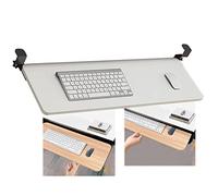 Extension de bureau à hauteur réglable sous le bureau coulissante pour clavier et souris - Pas de perçage ni de vis nécessaires - Parfaite pour la maison et le bureau