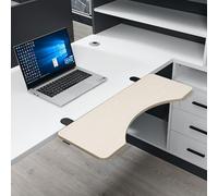 Extension de bureau ergonomique pliable facile à installer pour bureau et zones de travail à domicile Finition chêne 52 cm x 24 cm