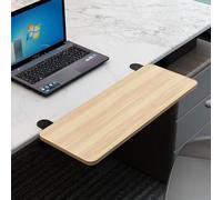 Extension de Bureau Pliable Ergonomique Réglable 52/65/75cm x 25cm Plateau Clavier en Bois pour une Meilleure Posture Réduction de la Fatigue Design Gain de Place Idéal pour Bureau & Ecole