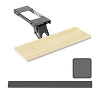 Extension de Bureau pour Clavier d'ordinateur, Plateau de Souris, Support de Bureau, tiroir, étagère sous Le Bureau, Noir, avec Support