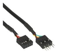 Extension de câble audio interne - InLine - 40 cm - HD et AC97 - Connecteur 10 broches - Noir