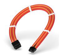 Extension de câble d'alimentation GPU,16 broches (12+4) 12VHPWR PCIe 5.0 Connecteur Mâle vers Femelle pour RTX4070Ti Super,4080 Super,4090,avec peignes de câble-16AWG/Rouge Jaune
