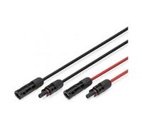 - Extension de câble solaire - MC4 (P) pour MC4 (R) - IP65/IP68/IP67 - 1500 V - 30 A - 10 m - sans halogène, intérieur/extérieur - noir, rouge (pack