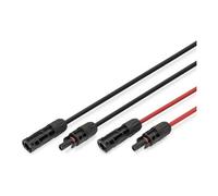 - Extension de câble solaire - MC4 (P) pour MC4 (R) - IP65/IP68/IP67 - 1500 V - 30 A - 15 m - sans halogène, intérieur/extérieur - noir, rouge (pack
