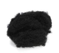 Extension de cheveux Afro bouffants, postiches douces et bou s, postiche d'aspect naturel pour cheveux courts, renforcement de tressage, couleur noire, 1 paquet