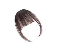 Extension de cheveux avant, fausse frange de remplacement, frange marron foncé, Extension avant faux cheveux portables, Mini perruque