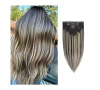 Extension de Cheveux Clip dans les extensions de cheveux vrais cheveux humains Remy clip de cheveux humains dans les extensions doux soyeux droite for les femmes de la mode 75g-120g Extension de Cheve