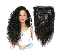 Extension de Cheveux Clip vague profonde dans les extensions de cheveux humains 8 pièces 120g 12-26 pouces pleine tête brésilienne Remy Extensions de cheveux pince dans l'extension de cheveux bouclés