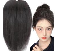 Extension de cheveux épais et moelleux, pinces à cheveux invisibles et moelleuses de 15 à 25 cm pour femme, extensions épaisses à clipser, une pièce pour ajouter des cheveux (25CM, marron noir)