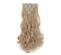 Extension de Cheveux Extensions de cheveux à clip de 61 cm, cheveux doux et se mélange bien, extensions de cheveux naturels bouclés, postiches longues ondulées, clip synthétique dans l'extension de ch