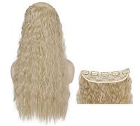 Extension de Cheveux Extensions de Cheveux Faux Synthétiques Longue Vague d'Eau Clip dans les Extensions de Cheveux Une Pièce 22 Pouces Postiche en Fibre Naturelle Résistant à la Chaleur for Femmes Ex