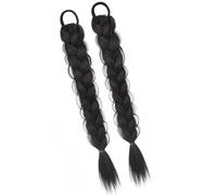 Extension de cheveux multi-usages en fibres synthétiques avec élastique pour queue de cheval réaliste, coiffure rapide, coiffure de fête, tresses, bandeau pour coiffures rapides