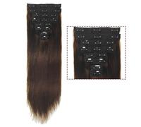 Extension de Cheveux Naturel Clip Ins Extensions de Cheveux Humains Droites 8PCS 10A Brésilien Vierge Humain Extension Cheveux 16-26 Pouces (2,22INCHES_120GSET)