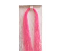 Extension de cheveux pailletée et colorée, kit 90 cm mèches scintillantes brillantes, accessoires for étincelants tresses for femmes, 1 pièce (rouge)(Peach Pink)