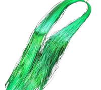 Extension de cheveux pailletée et colorée, kit 90 cm mèches scintillantes brillantes, accessoires for étincelants tresses for femmes, 1 pièce (rouge)(Deep Green)