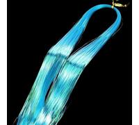 Extension de cheveux pailletée et colorée, kit 90 cm mèches scintillantes brillantes, accessoires for étincelants tresses for femmes, 1 pièce (rouge)(Fluorescent Blue)