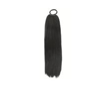 Extension de cheveux queue de cheval for femme, longue tresse avec attache, droite et enroulée, synthétique, 24 pouces Pour un usage quotidien(1B)