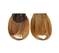 Extension de cheveux synthétiques à frange avec 2 clips - Cheveux à clipser - Couleur blonde et brune Hair Extensions(Honey Blonde)