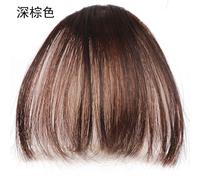 Extension De Cheveux Synthétiques Avec Fausse Frange D'air,Postiche Naturelle À Réinitialisation Pour Femme - Type A2 Dark Brown