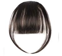 Extension De Cheveux Synthétiques Avec Fausse Frange D'air,Postiche Naturelle À Réinitialisation Pour Femme - Type A1 Brownish Black