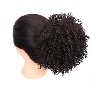 Extension De Cheveux Synthétiques Courts Crépus Bouclés De 8 Pouces Pour Femmes Chignon Avec Cordon De Serrage Queue De Cheval Afro Bouffante Chignon Pour Femmes Extension De Cheveux À Clip #4