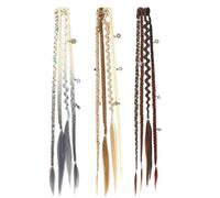 Extension De Cheveux Tressés 20 Pouces Boho Postiche Synthétique Longue À C | 1 Paire De Cheveux Bohème Naturels, Dreadlock Pour Femmes Et Hommes, Style , , Festival De Musique, Fête Sur L