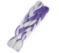 Extension de cheveux tressés arc-en-ciel, 24 pouces, 2 paquets de tresses synthétiques, Extensions de cheveux, perruque colorée au Crochet 4 tons(B6)