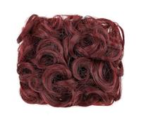 Extension de chignon court et bouclé en désordre, peignes à cheveux extensibles faciles à clipser, extension de queue de cheval, postiches synthétiques de 6 pouces(O)