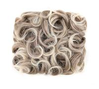 Extension de chignon court et bouclé en désordre, peignes à cheveux extensibles faciles à clipser, extension de queue de cheval, postiches synthétiques de 6 pouces(E)