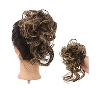 Extension De Chignon Long Et Bouclé Avec Bande Élastique, Cheveux Bouclés, Chignon Synthétique, Chouchous Pour Femme (23)