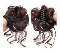 Extension de chignon synthétique à pinces et griffes en désordre, accessoires for cheveux for femmes, chignon, chouchou, queue de cheval Ponytail Extension(Brown)