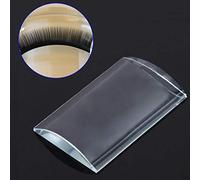 Extension de cil de Verre incurvé, Support d'extension de cil Grand Volume de tuile incurvée False Lashes Holder Pad Palette de Colle de Verre - 1Pcs