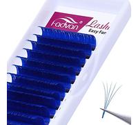 Extension De Cils En Soie 0.07mm D Curl 15-20 Mix Bouquet Volume Russe Soie éventails Faciles 2D 3D 4D 6D 8D 10D Naturel Cluster Professionnel(bleu 0.07-D-15-20 MIX)